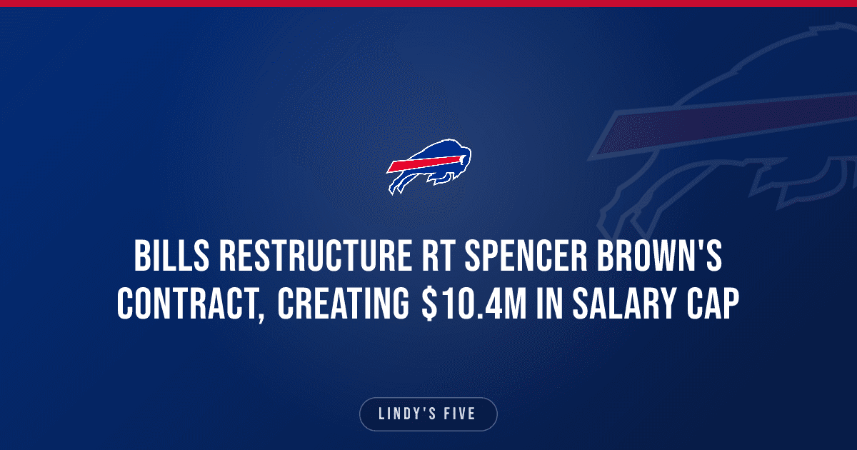 Bills Restructure RT Spencer Brown's Contract, Creating $10.4M In Salary Cap