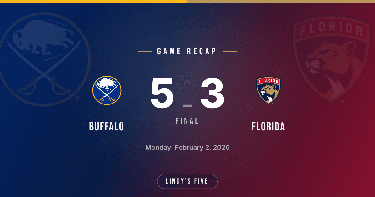 Sabres Down Panthers 5-3