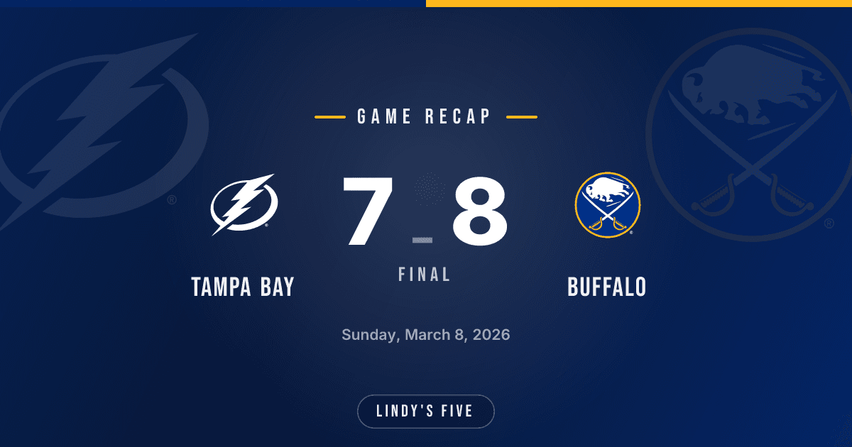 Sabres Edge TBL 8-7
