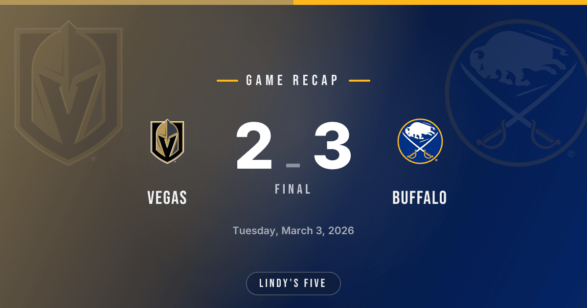 Sabres Edge VGK 3-2