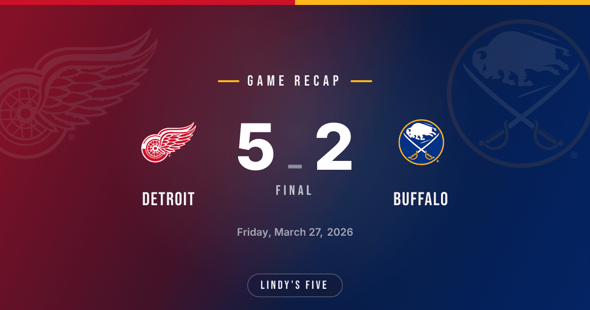 Sabres Lose to DET 5-2
