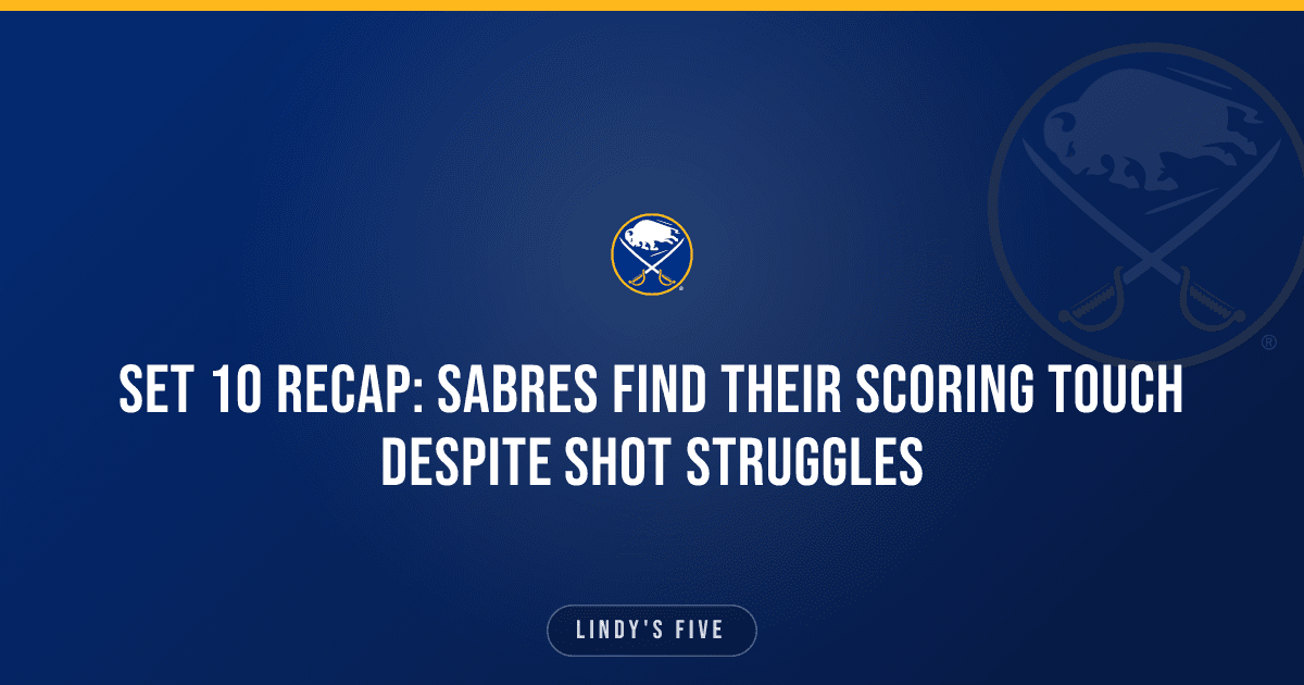Set 10 Recap: Sabres Find Their Scoring Touch Despite Shot Struggles