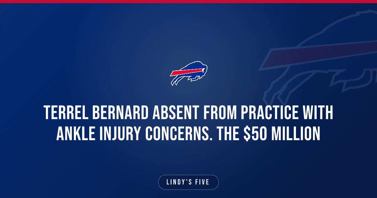 Terrel Bernard Absent From Practice With Ankle Injury Concerns. The $50 Million