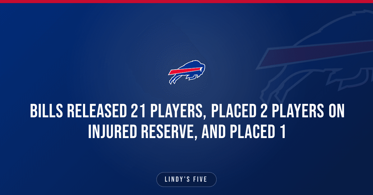 Bills Released 21 Players, Placed 2 Players On Injured Reserve, And Placed 1