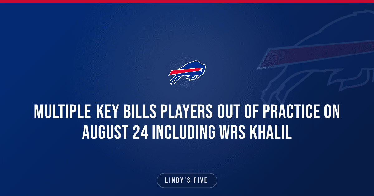 Multiple Key Bills Players Out Of Practice On August 24 Including WRs Khalil