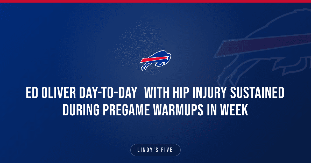 Ed Oliver Day-to-day With Hip Injury Sustained During Pregame Warmups In Week