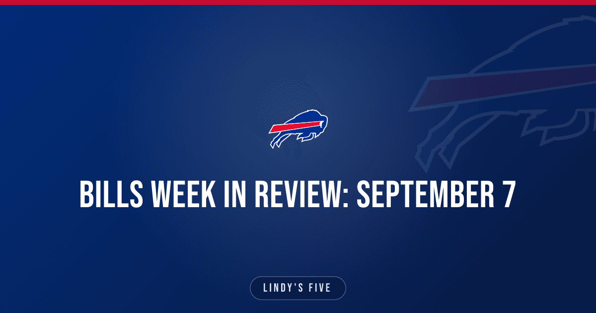 Bills Week in Review: September 7